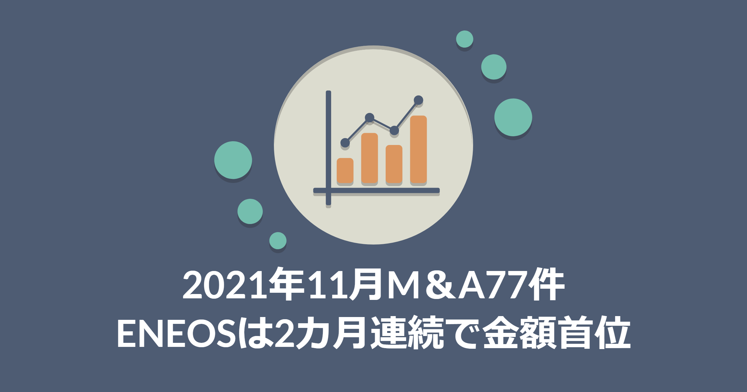 11月M＆A77件、ENEOSは2カ月連続で金額首位